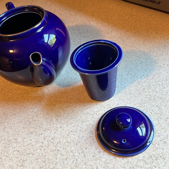 Cobalt Blue Ceramic Teapot - Picture 5 of 7